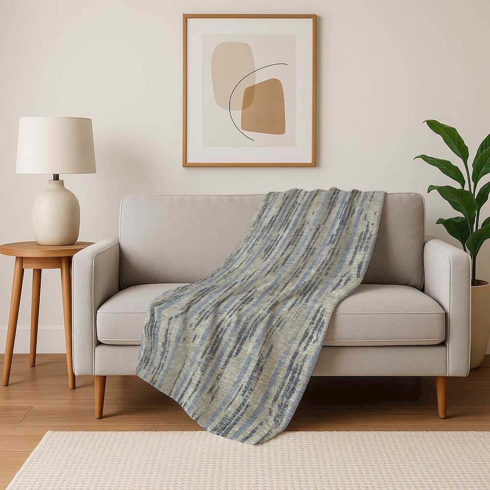 Premium Machine Washable ASB892 Taupe 50" x 70" Sherpa Throw Blanket. Picture 5
