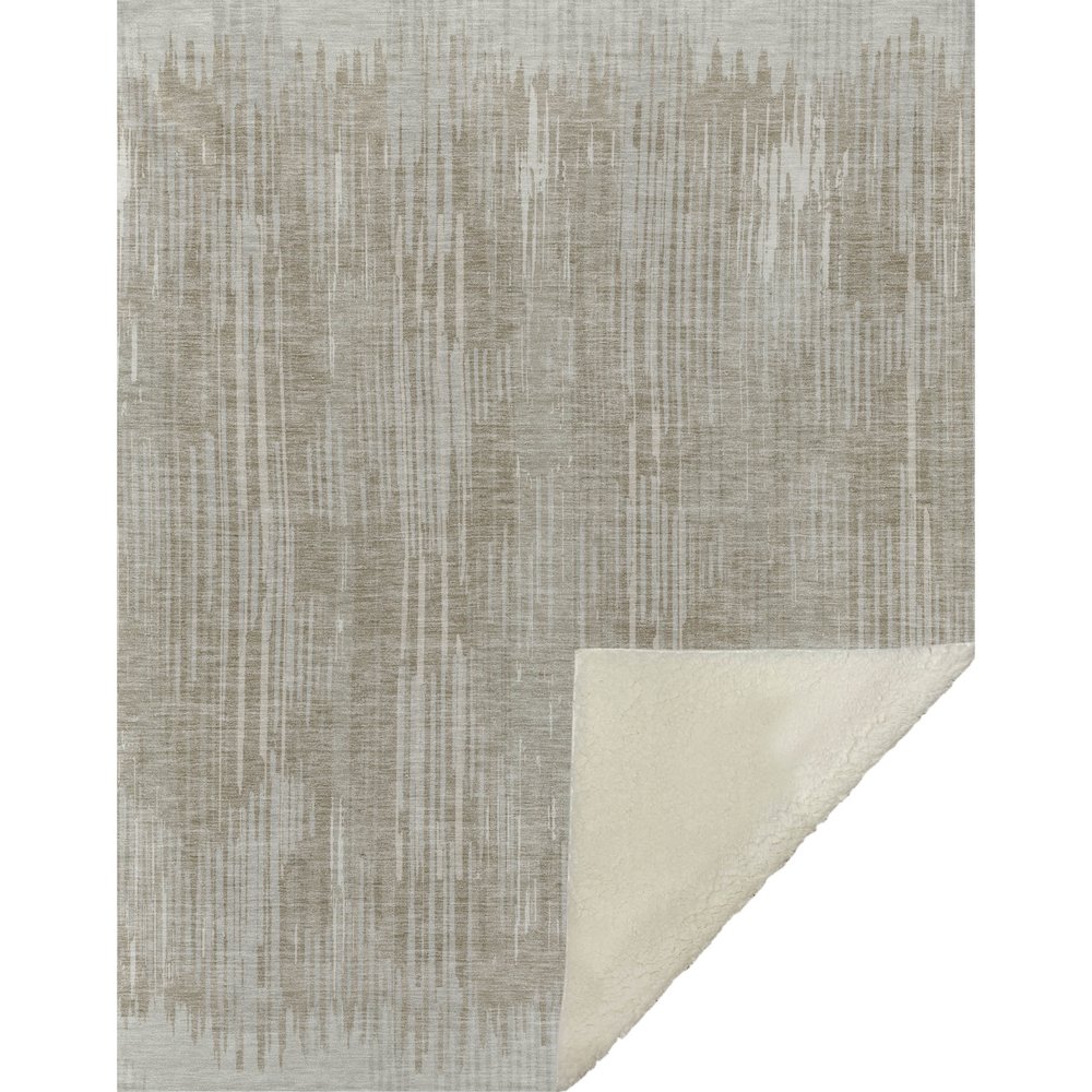 Premium Machine Washable ASB893 Beige 50" x 70" Sherpa Throw Blanket. Picture 1