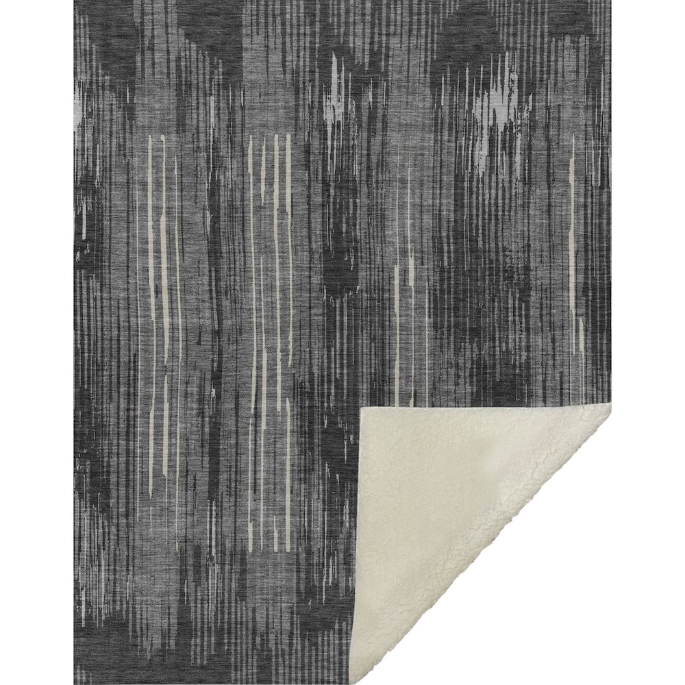 Premium Machine Washable ASB893 Charcoal 50" x 70" Sherpa Throw Blanket. Picture 1