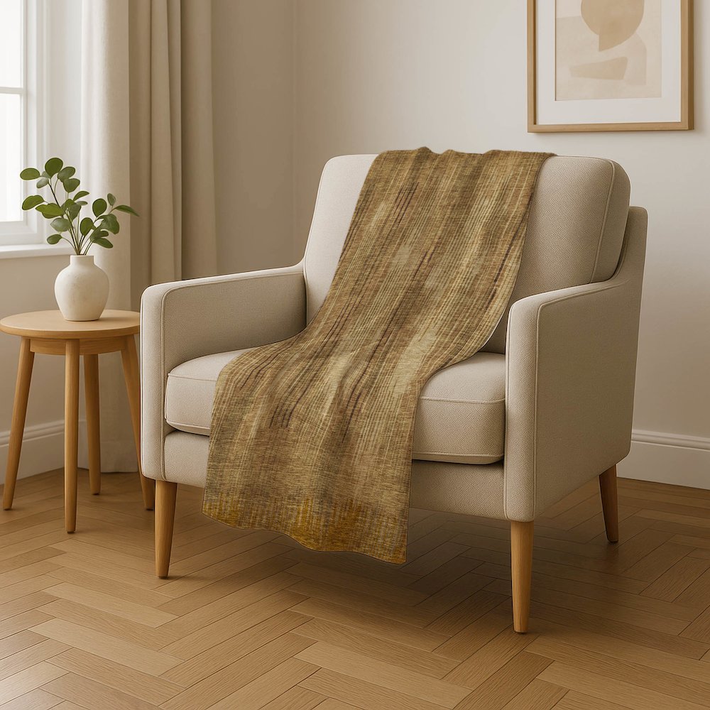 Premium Machine Washable ASB893 Copper 50" x 70" Sherpa Throw Blanket. Picture 4