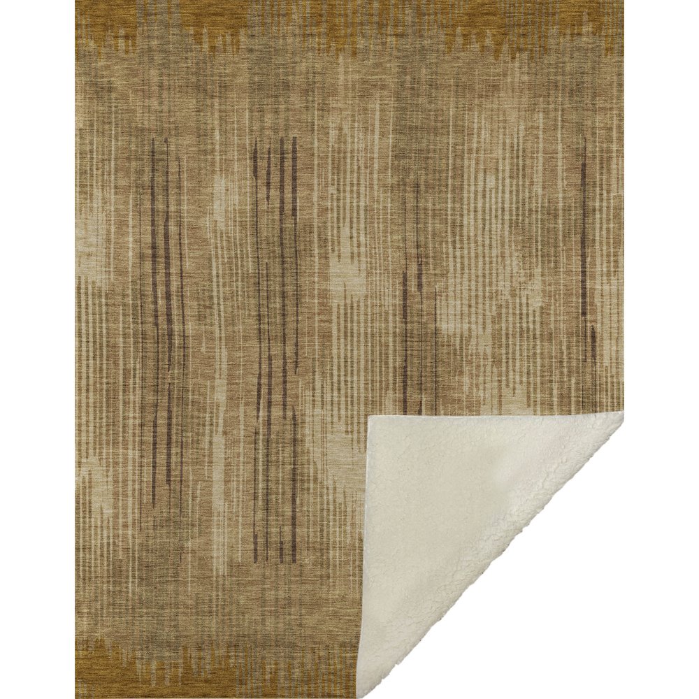 Premium Machine Washable ASB893 Copper 50" x 70" Sherpa Throw Blanket. Picture 1