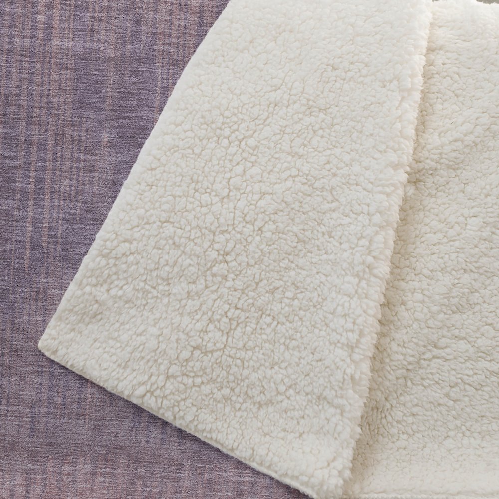 Premium Machine Washable ASB893 Mauve 50" x 70" Sherpa Throw Blanket. Picture 2