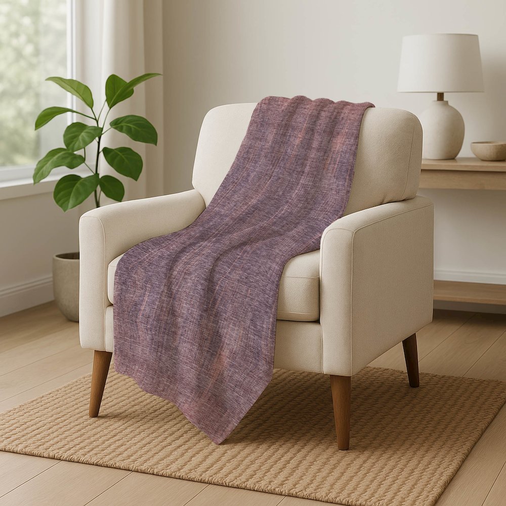 Premium Machine Washable ASB893 Mauve 50" x 70" Sherpa Throw Blanket. Picture 5