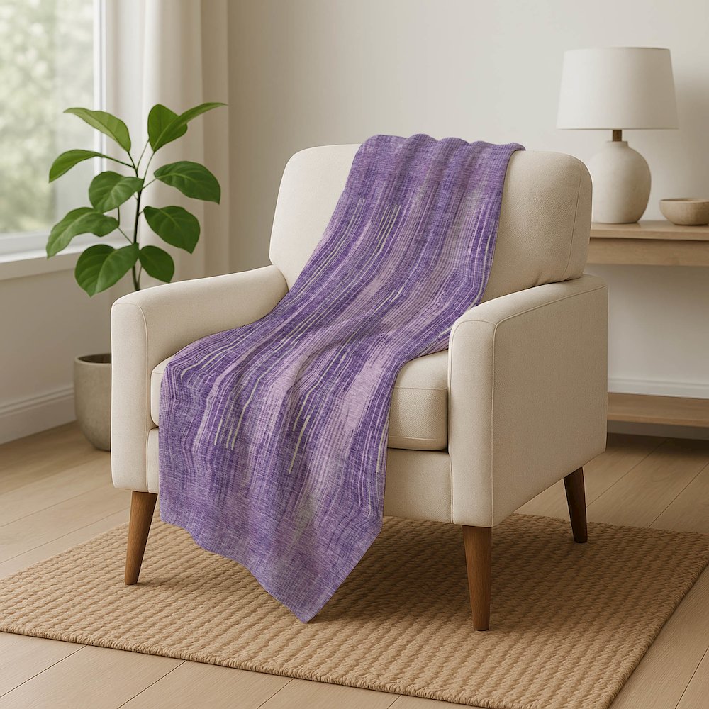 Premium Machine Washable ASB893 Purple 50" x 70" Sherpa Throw Blanket. Picture 5