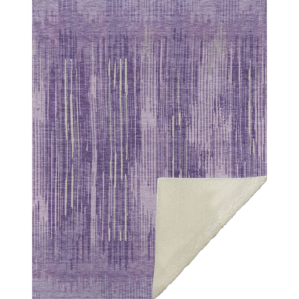 Premium Machine Washable ASB893 Purple 50" x 70" Sherpa Throw Blanket. Picture 1