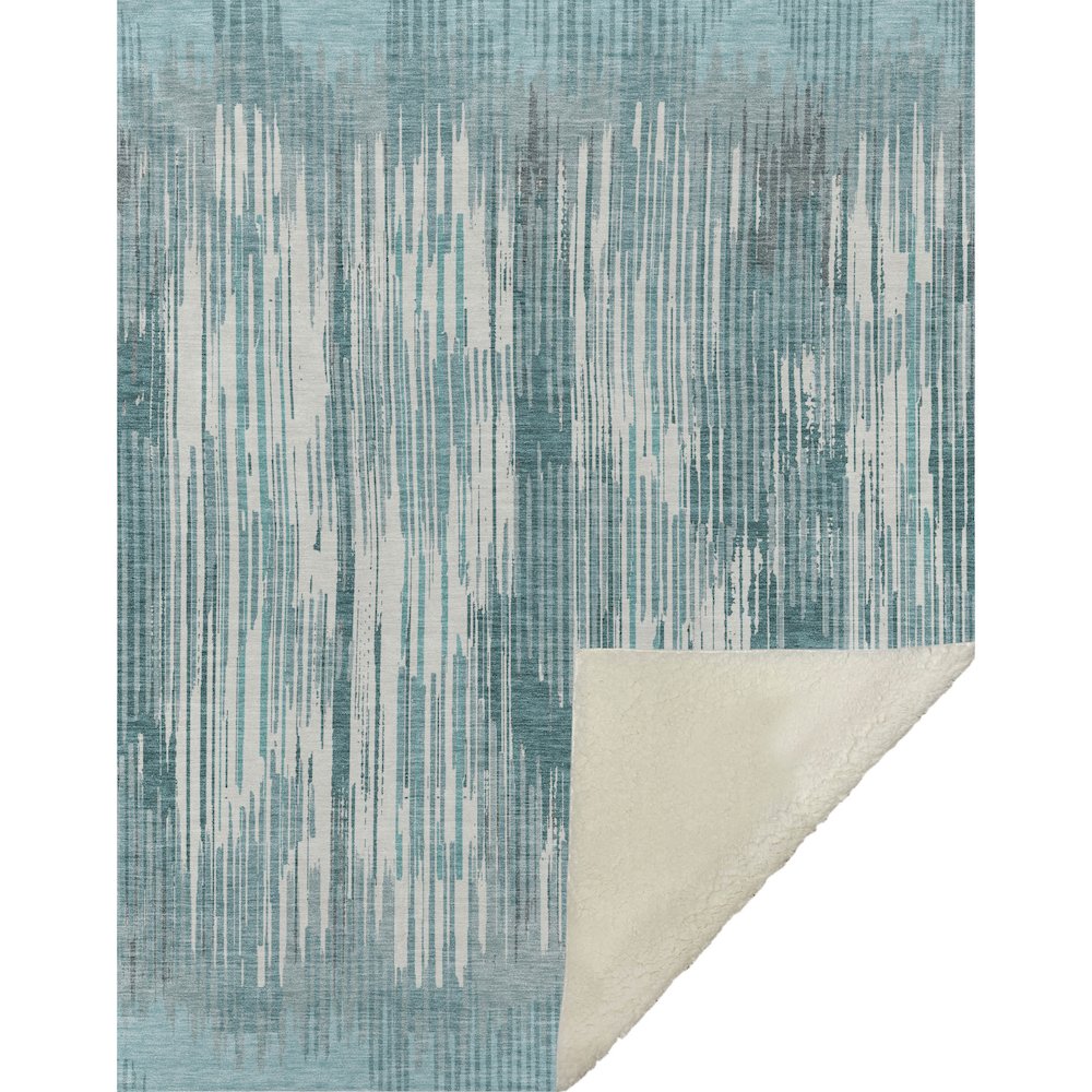 Premium Machine Washable ASB893 Teal 50" x 70" Sherpa Throw Blanket. Picture 1