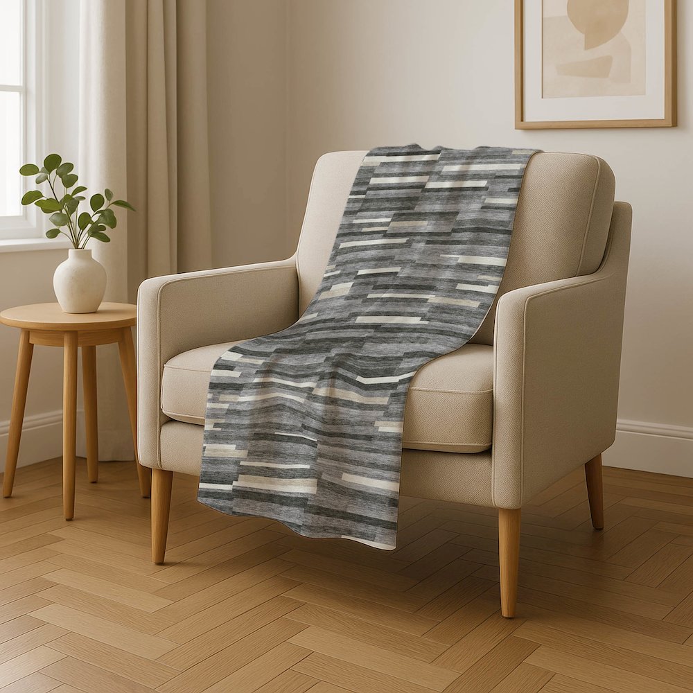 Premium Machine Washable ASB894 Gray 50" x 70" Sherpa Throw Blanket. Picture 4