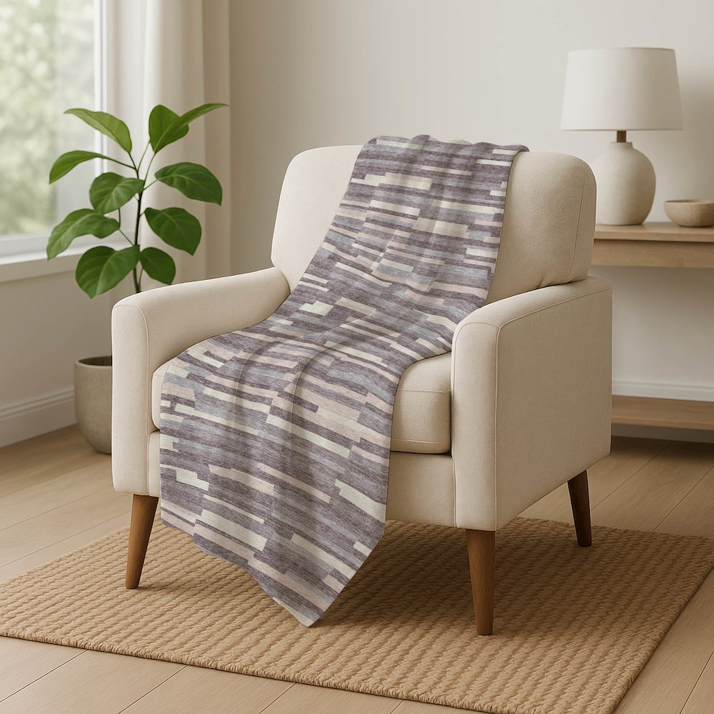 Premium Machine Washable ASB894 Lavender 50" x 70" Sherpa Throw Blanket. Picture 5