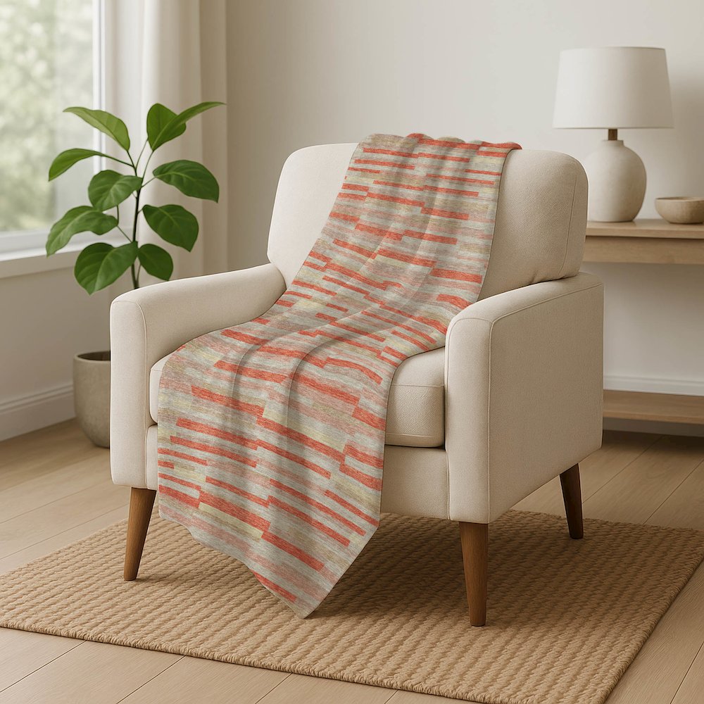 Premium Machine Washable ASB894 Salmon 50" x 70" Sherpa Throw Blanket. Picture 5