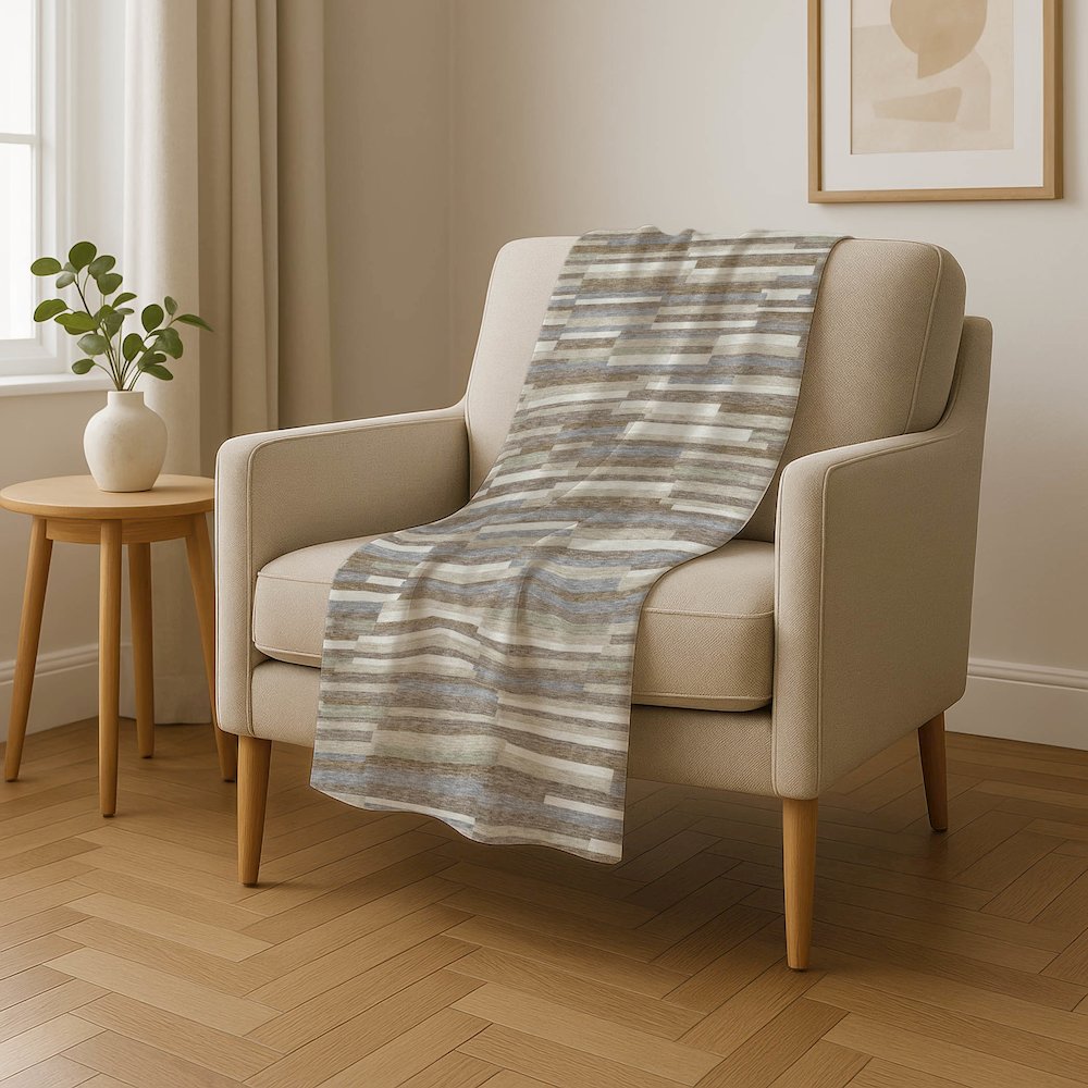 Premium Machine Washable ASB894 Taupe 50" x 70" Sherpa Throw Blanket. Picture 4
