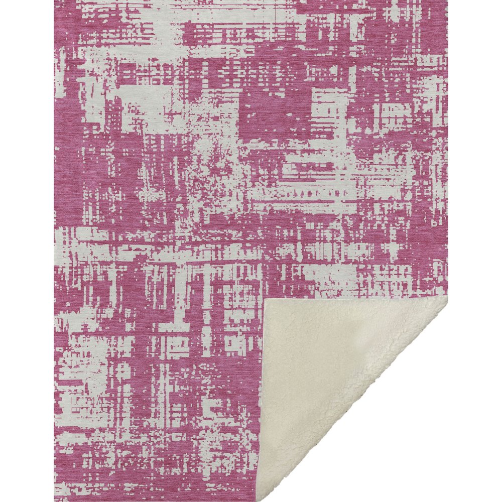Premium Machine Washable ASB895 Blush 50" x 70" Sherpa Throw Blanket. Picture 1