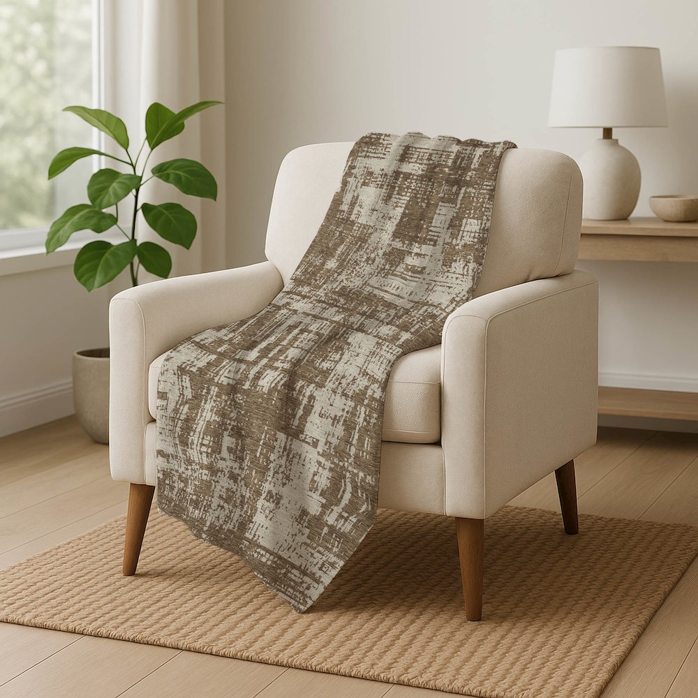 Premium Machine Washable ASB895 Brown 50" x 70" Sherpa Throw Blanket. Picture 5