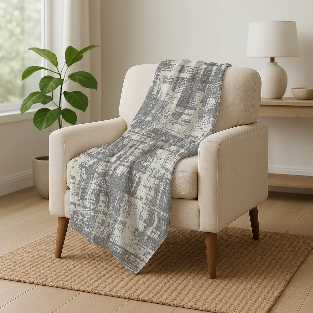 Premium Machine Washable ASB895 Gray 50" x 70" Sherpa Throw Blanket. Picture 5