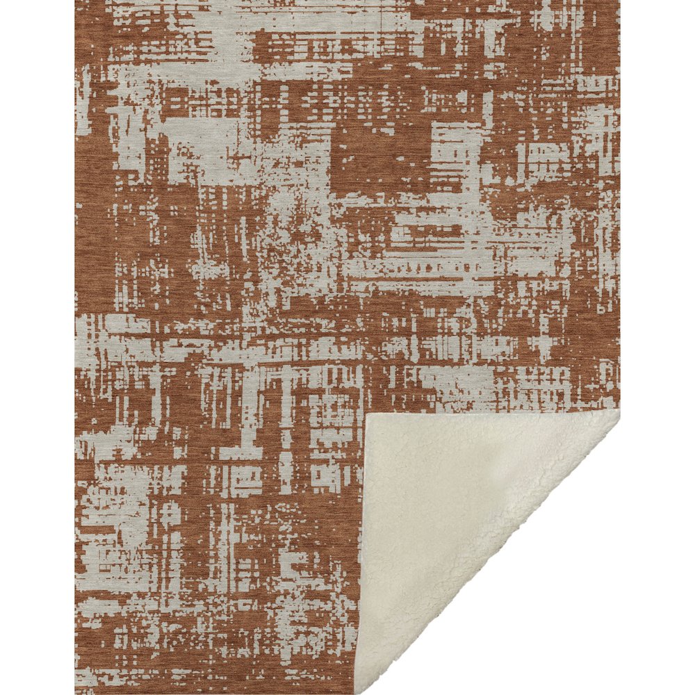 Premium Machine Washable ASB895 Paprika 50" x 70" Sherpa Throw Blanket. Picture 1
