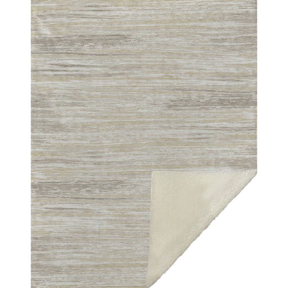 Premium Machine Washable ASB896 Beige 50" x 70" Sherpa Throw Blanket. Picture 1