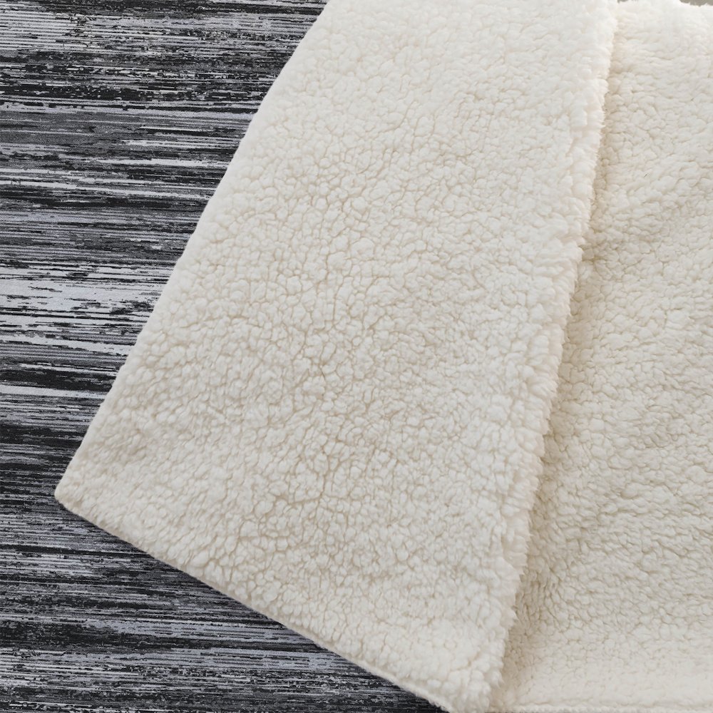 Premium Machine Washable ASB896 Black 50" x 70" Sherpa Throw Blanket. Picture 2