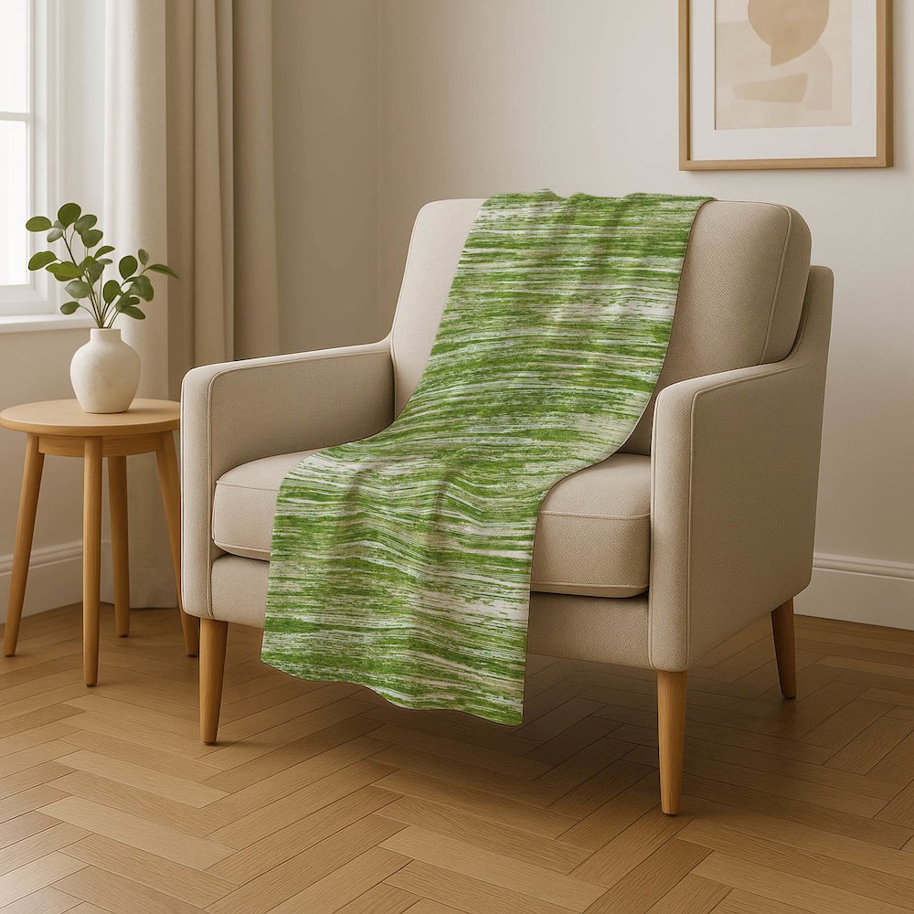 Premium Machine Washable ASB896 Green 50" x 70" Sherpa Throw Blanket. Picture 4