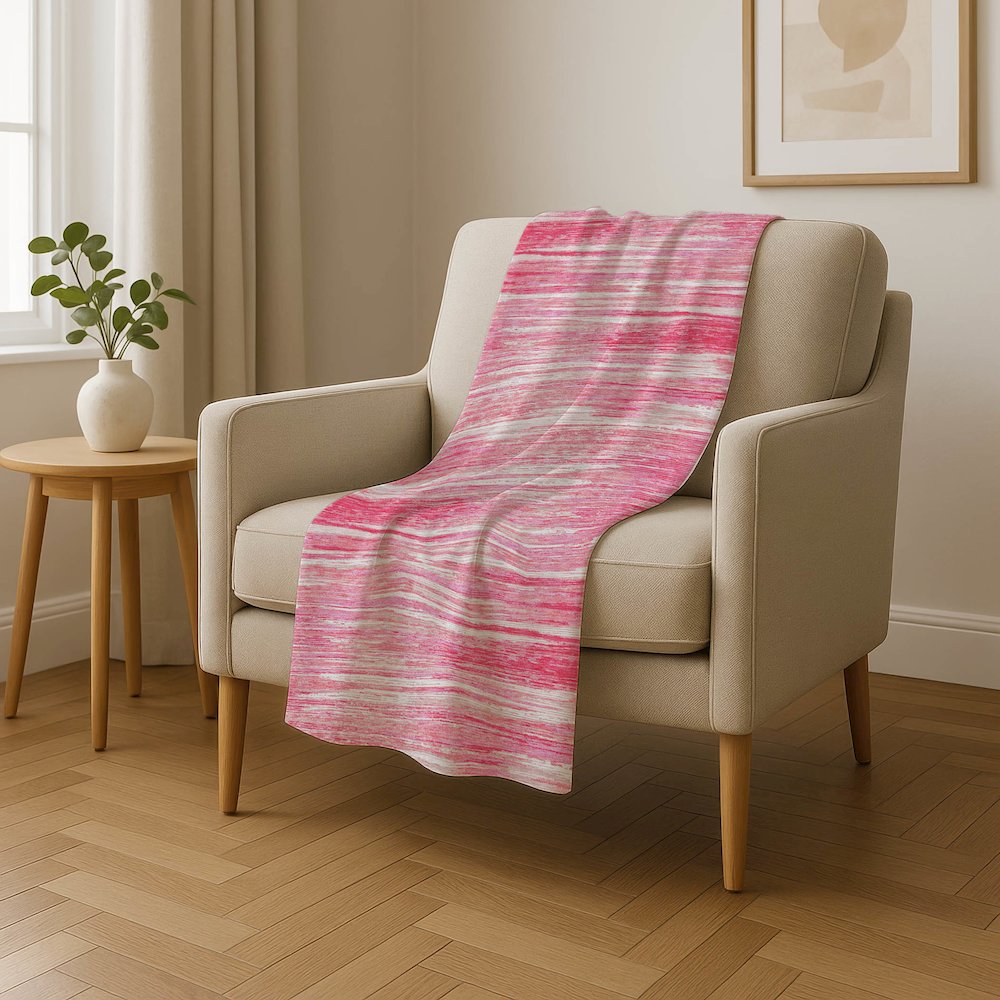 Premium Machine Washable ASB896 Pink 50" x 70" Sherpa Throw Blanket. Picture 4