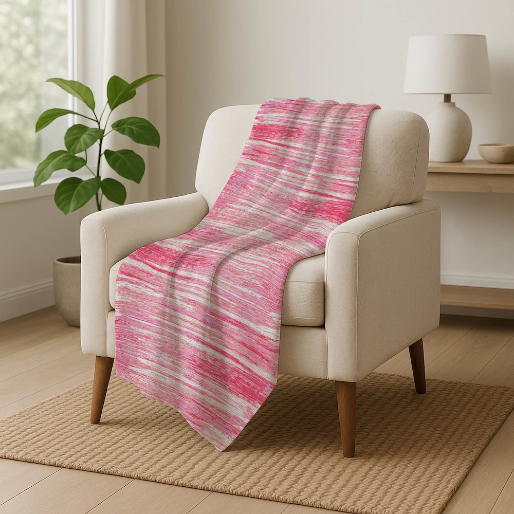 Premium Machine Washable ASB896 Pink 50" x 70" Sherpa Throw Blanket. Picture 5