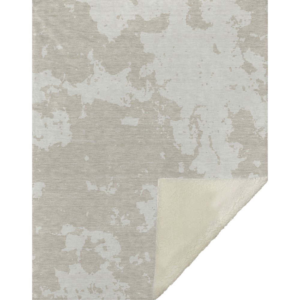 Premium Machine Washable ASB897 Beige 50" x 70" Sherpa Throw Blanket. Picture 1