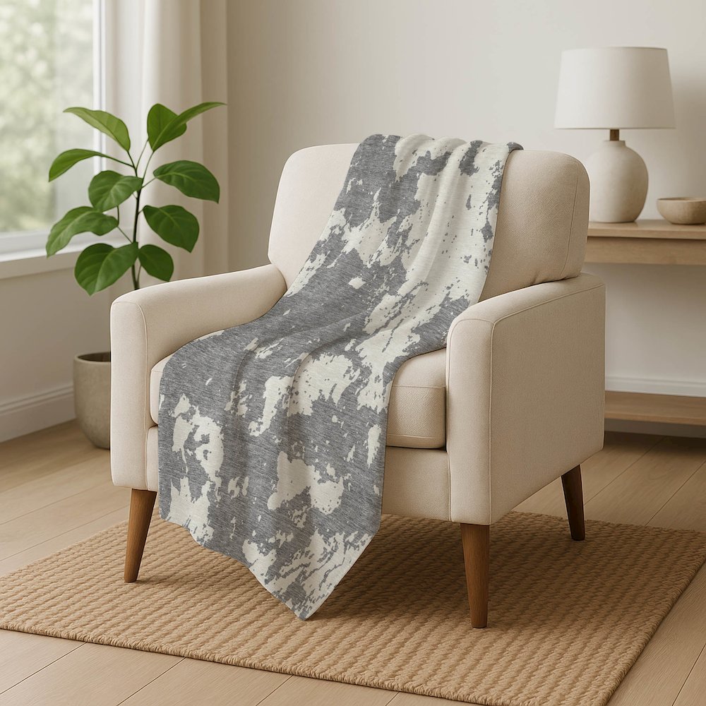 Premium Machine Washable ASB897 Gray 50" x 70" Sherpa Throw Blanket. Picture 5