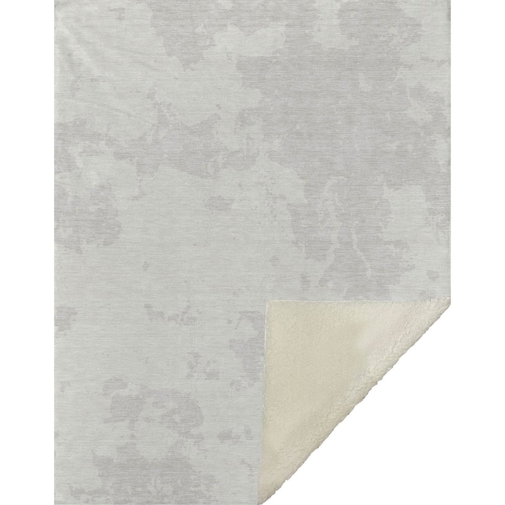 Premium Machine Washable ASB897 Ivory 50" x 70" Sherpa Throw Blanket. Picture 1