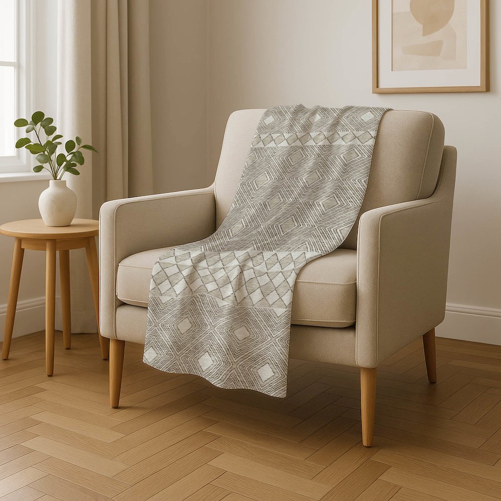 Premium Machine Washable ASB898 Taupe 50" x 70" Sherpa Throw Blanket. Picture 4