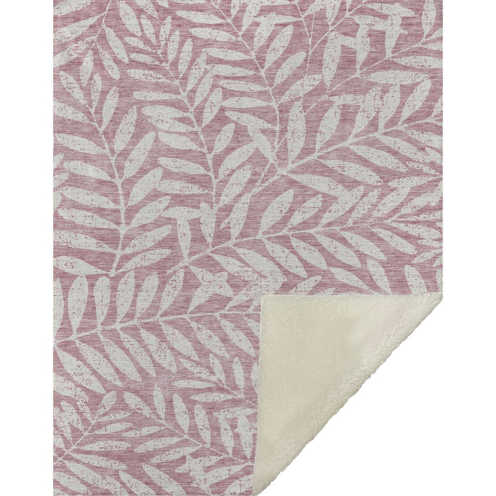 Premium Machine Washable ASB899 Blush 50" x 70" Sherpa Throw Blanket. Picture 1