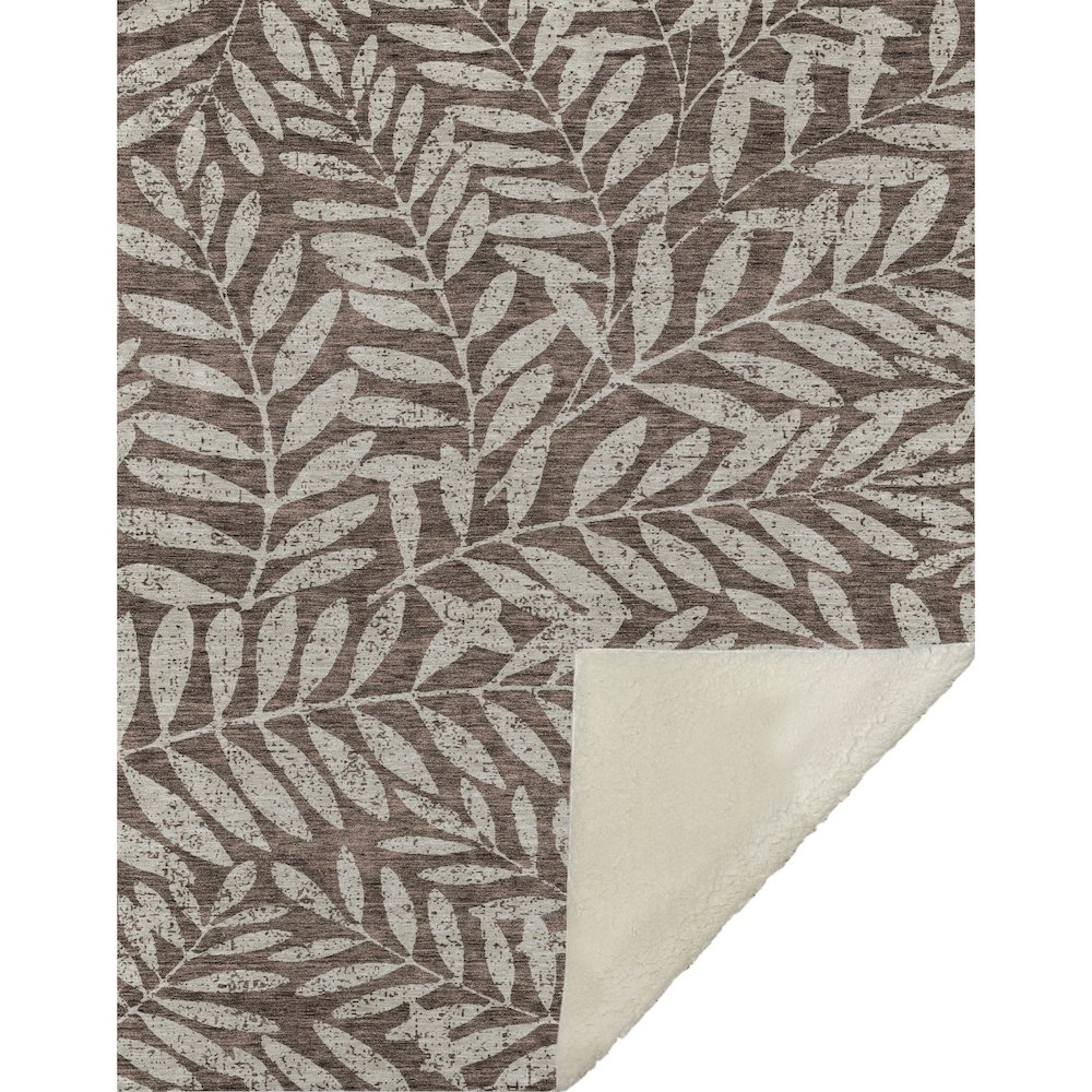 Premium Machine Washable ASB899 Brown 50" x 70" Sherpa Throw Blanket. Picture 1