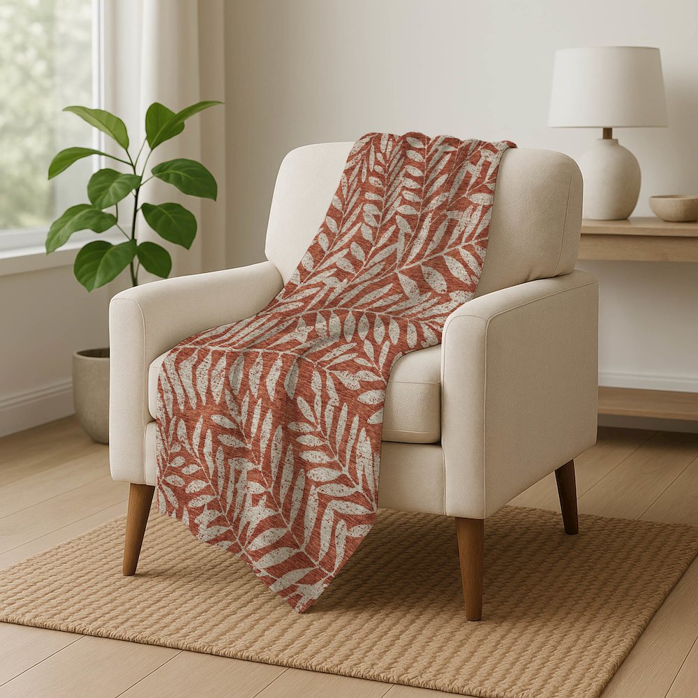 Premium Machine Washable ASB899 Paprika 50" x 70" Sherpa Throw Blanket. Picture 5