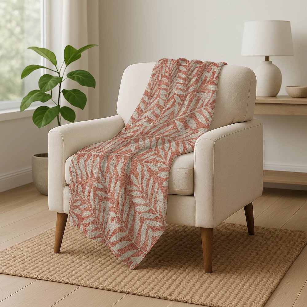 Premium Machine Washable ASB899 Salmon 50" x 70" Sherpa Throw Blanket. Picture 5