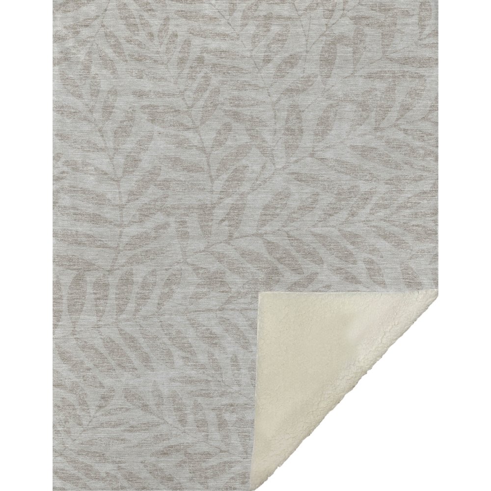 Premium Machine Washable ASB899 Taupe 50" x 70" Sherpa Throw Blanket. Picture 1