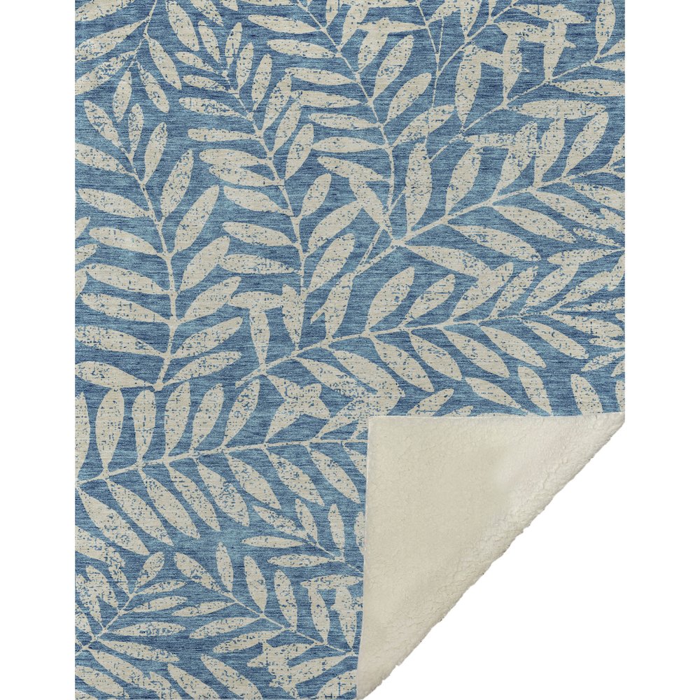 Premium Machine Washable ASB899 Teal 50" x 70" Sherpa Throw Blanket. Picture 1