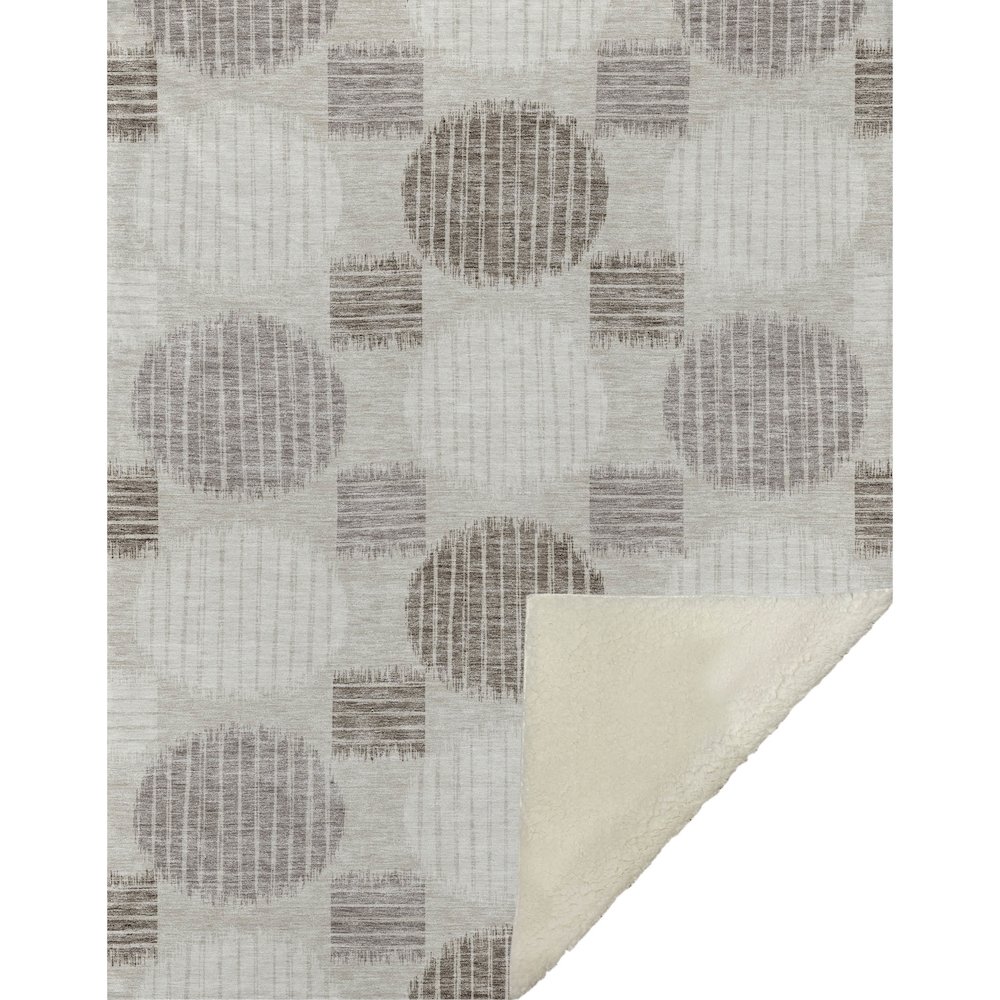 Premium Machine Washable ASB900 Beige 50" x 70" Sherpa Throw Blanket. Picture 1