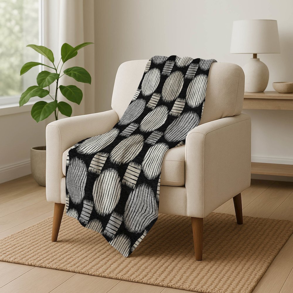 Premium Machine Washable ASB900 Black 50" x 70" Sherpa Throw Blanket. Picture 5