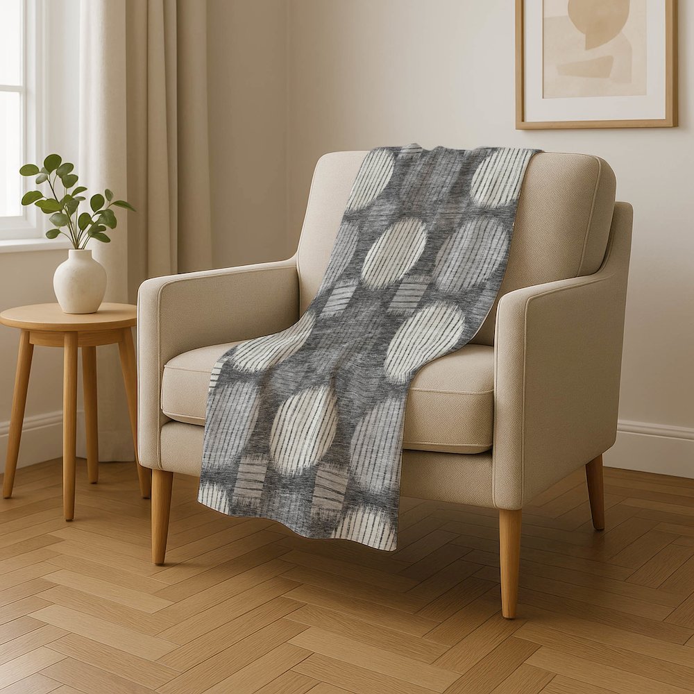 Premium Machine Washable ASB900 Charcoal 50" x 70" Sherpa Throw Blanket. Picture 4