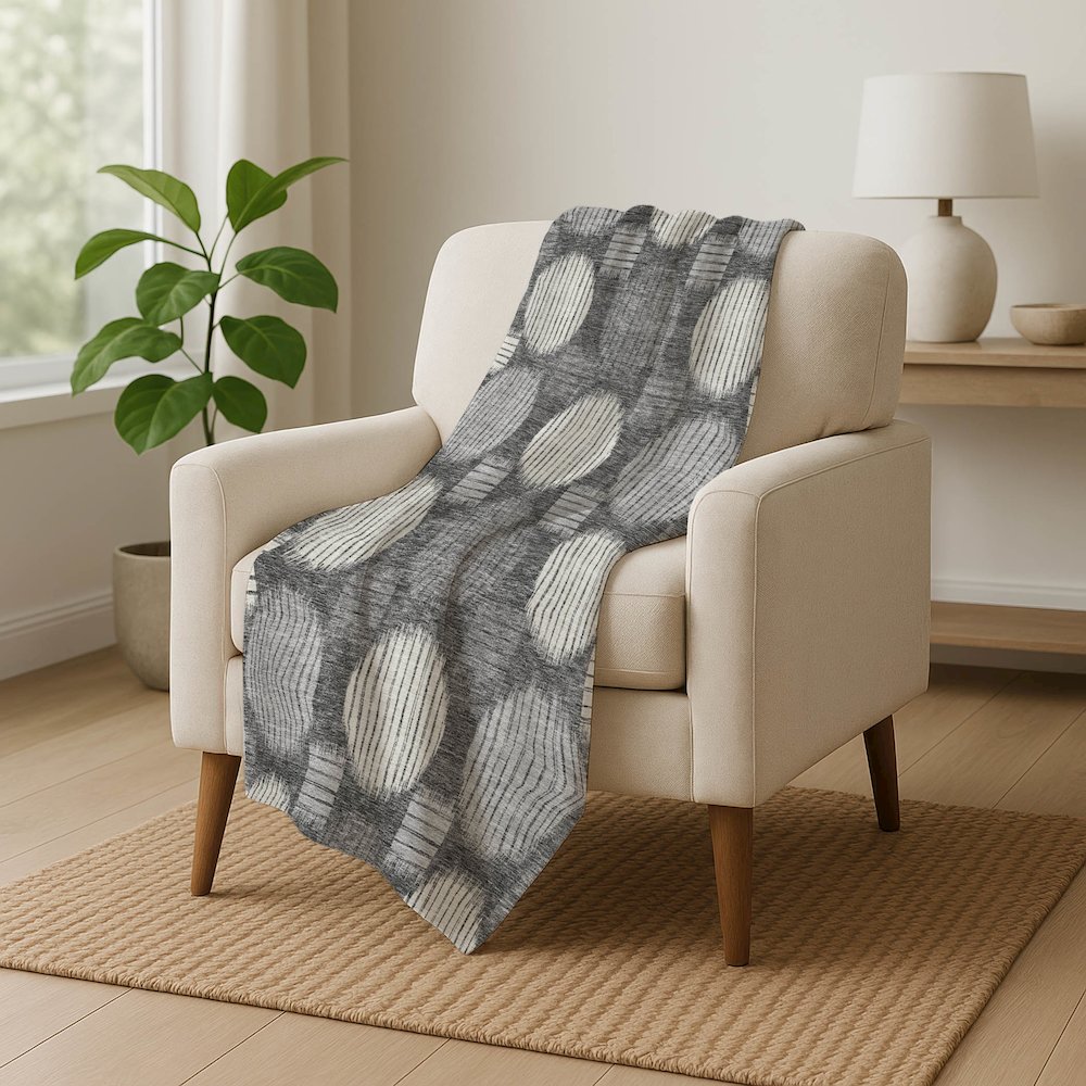 Premium Machine Washable ASB900 Charcoal 50" x 70" Sherpa Throw Blanket. Picture 5
