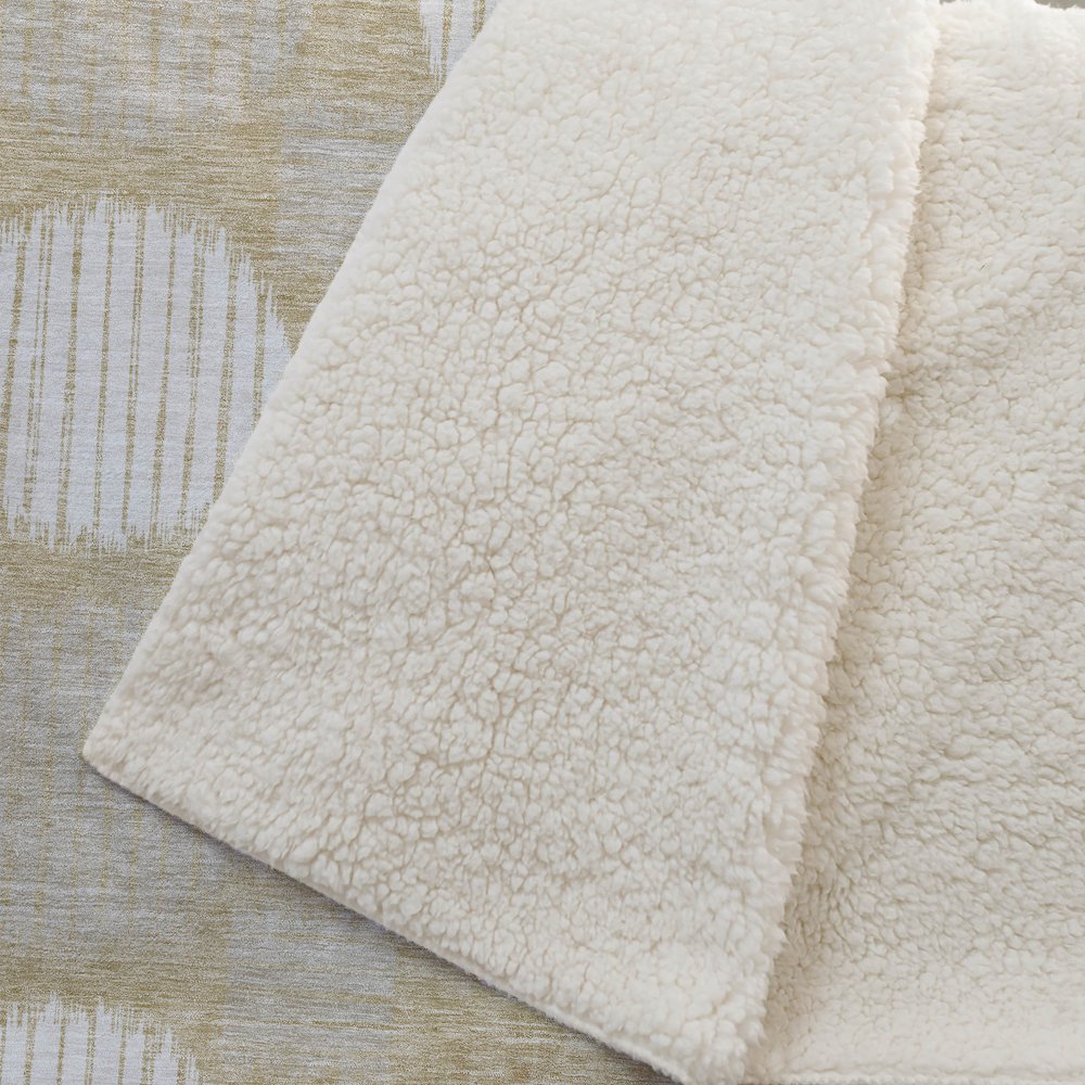 Premium Machine Washable ASB900 Gold 50" x 70" Sherpa Throw Blanket. Picture 2