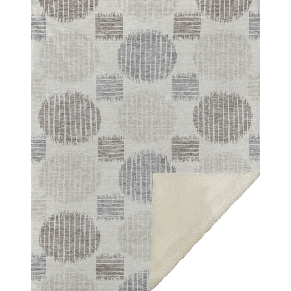 Premium Machine Washable ASB900 Ivory 50" x 70" Sherpa Throw Blanket. Picture 1
