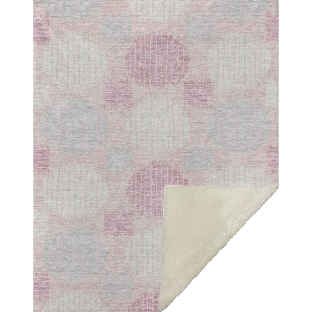 Premium Machine Washable ASB900 Pink 50" x 70" Sherpa Throw Blanket. Picture 1