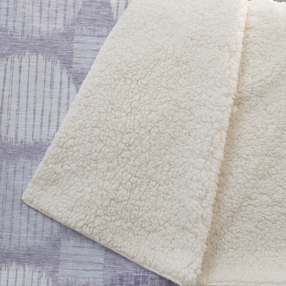 Premium Machine Washable ASB900 Purple 50" x 70" Sherpa Throw Blanket. Picture 2