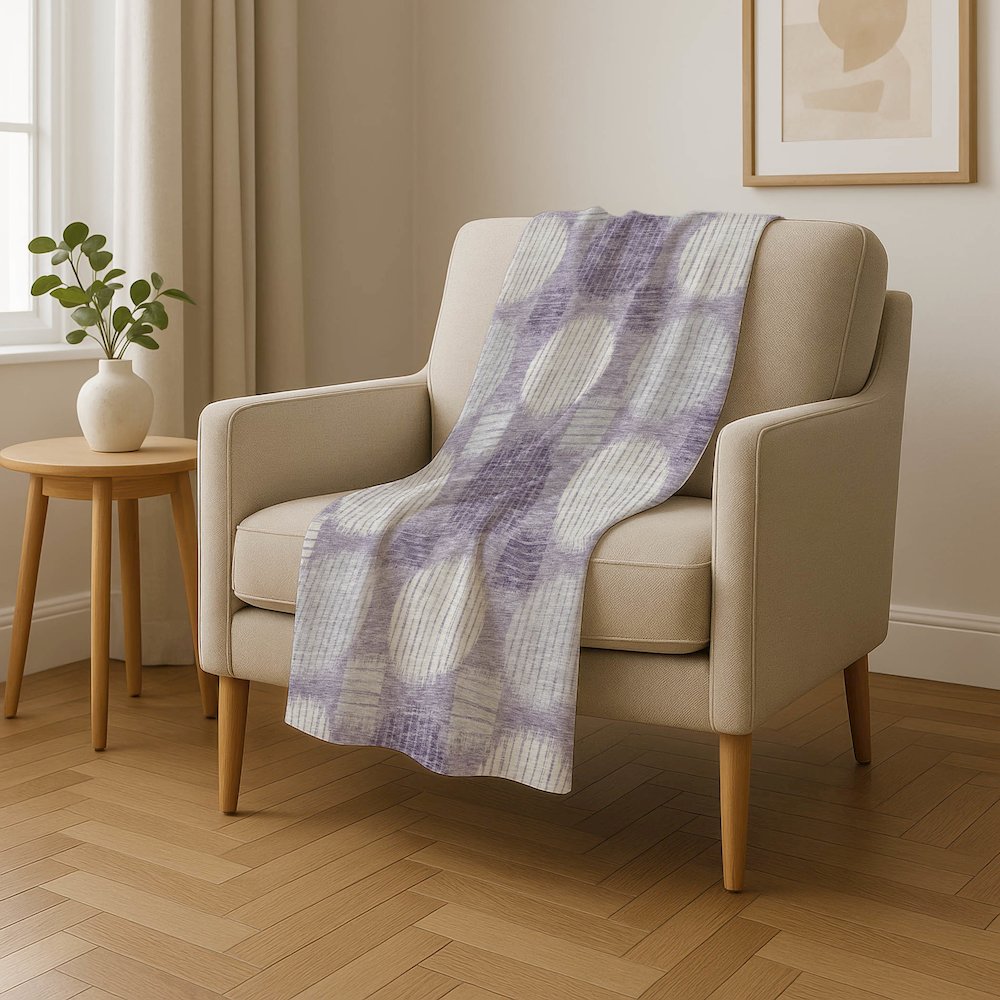 Premium Machine Washable ASB900 Purple 50" x 70" Sherpa Throw Blanket. Picture 4