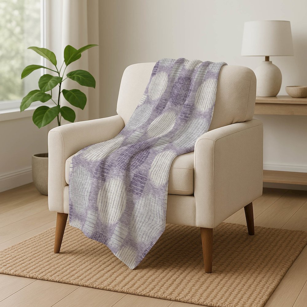 Premium Machine Washable ASB900 Purple 50" x 70" Sherpa Throw Blanket. Picture 5