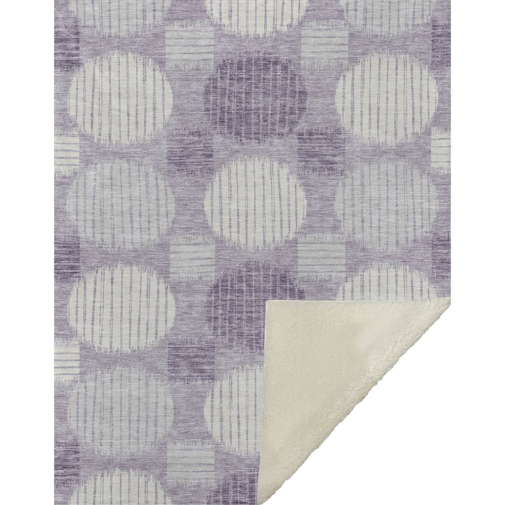 Premium Machine Washable ASB900 Purple 50" x 70" Sherpa Throw Blanket. Picture 1