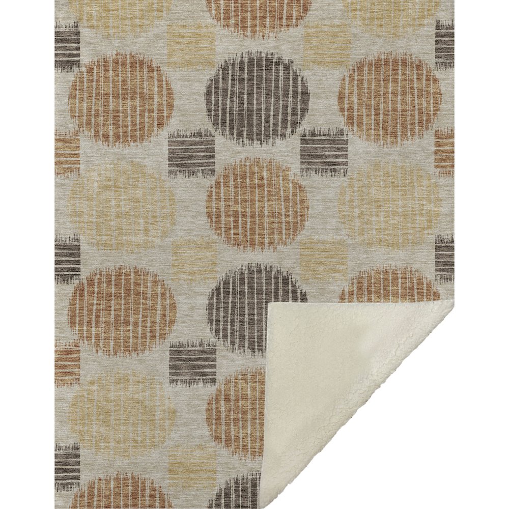 Premium Machine Washable ASB900 Tan 50" x 70" Sherpa Throw Blanket. Picture 1