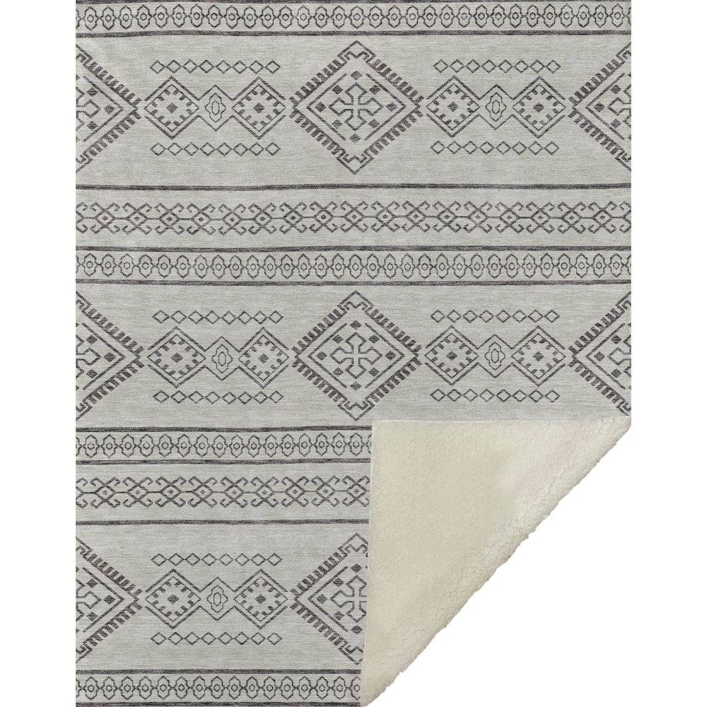 Premium Machine Washable ASB901 Beige 50" x 70" Sherpa Throw Blanket. Picture 1