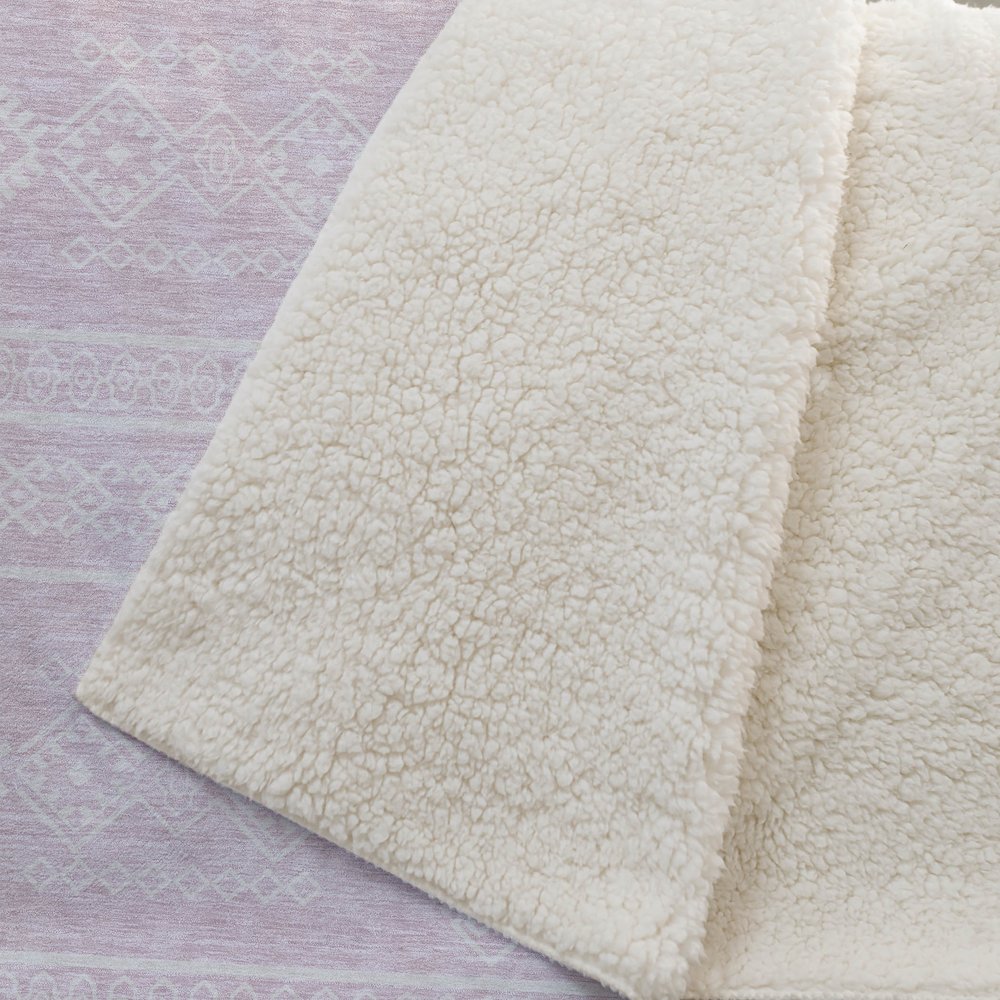Premium Machine Washable ASB901 Pink 50" x 70" Sherpa Throw Blanket. Picture 2