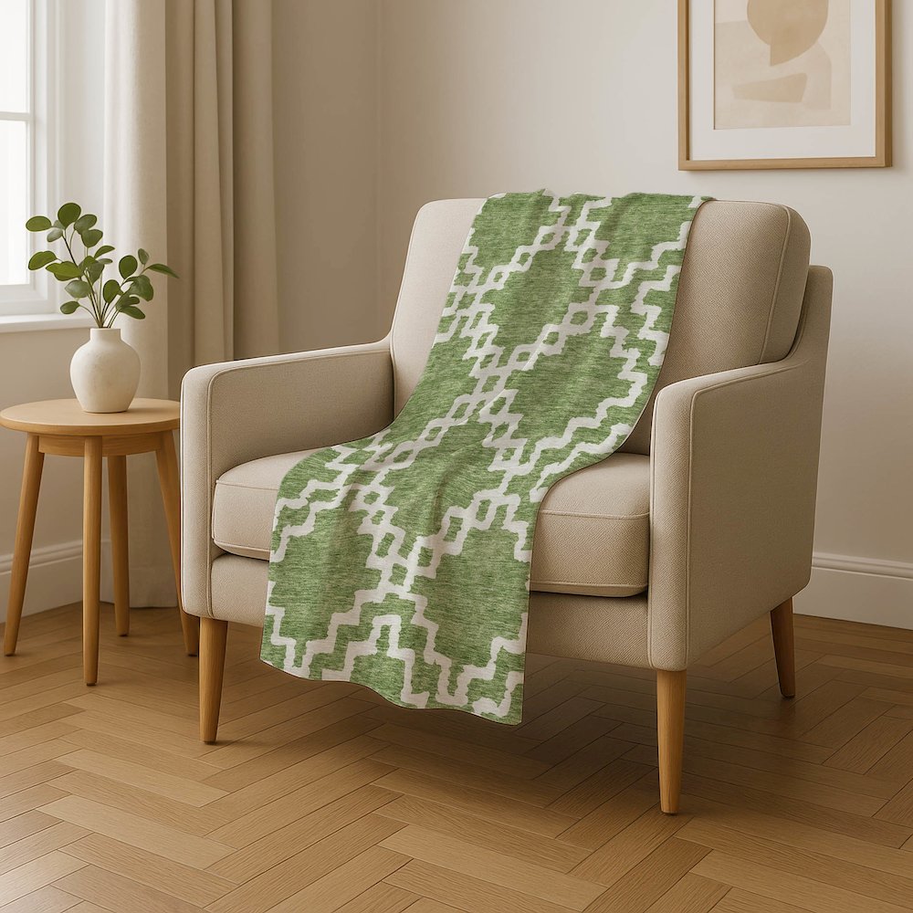 Premium Machine Washable ASB902 Aloe 50" x 70" Sherpa Throw Blanket. Picture 4