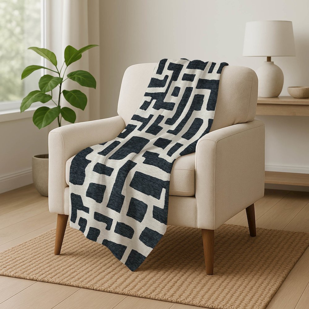 Premium Machine Washable ASB903 Black 50" x 70" Sherpa Throw Blanket. Picture 5