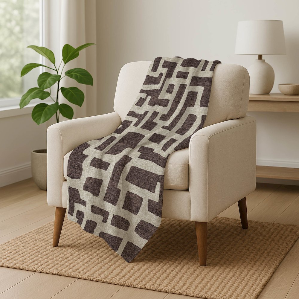 Premium Machine Washable ASB903 Fudge 50" x 70" Sherpa Throw Blanket. Picture 5